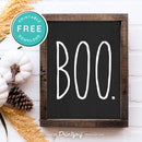 Free Printable Boo Modern Farmhouse Halloween Wall Art Decor Download - Printjoy