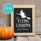 Free Printable Broom Flying Lessons Witch Halloween Wall Art Decor Download - Printjoy