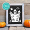 Free Printable Spooky Haunted House Halloween Wall Art Decor Download - Printjoy