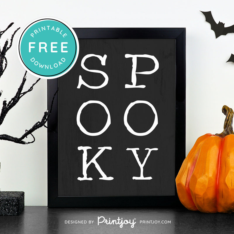 Free Printable Spooky Modern Halloween Wall Art Decor Download - Printjoy