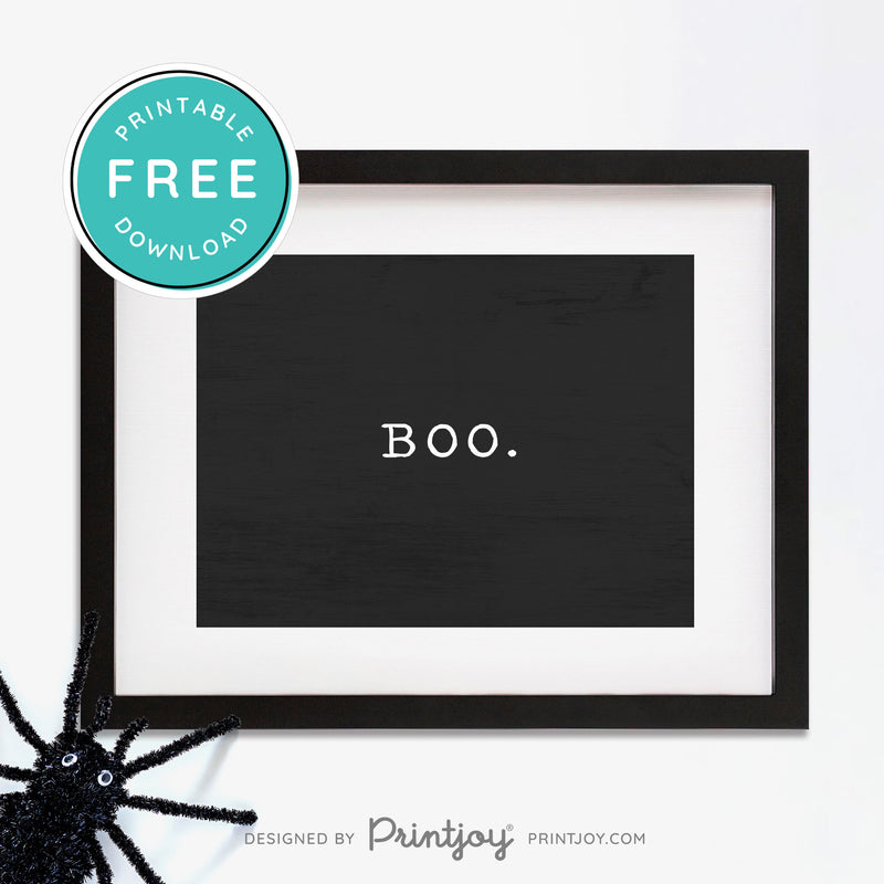 Free Printable Mini Boo Halloween Wall Art Decor Download - Printjoy