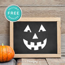 Free Printable Jack O Lantern Pumpkin Face Halloween Wall Art Decor Download - Printjoy