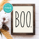 Free Printable Boo Modern Farmhouse Halloween Wall Art Decor Download - Printjoy