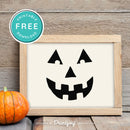 Free Printable Jack O Lantern Pumpkin Face Halloween Wall Art Decor Download - Printjoy