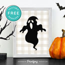 Free Printable Spooky Ghost Halloween Wall Art Decor Download - Printjoy