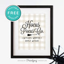 Free Printable Hocus Pocus Co Witches Wanted Apply Within Halloween Wall Art Decor Download - Printjoy