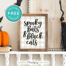 Free Printable Spooky Bats And Black Cats Halloween Wall Art Decor Download - Printjoy