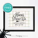 Free Printable Hocus Pocus Co Witches Wanted Apply Within Halloween Wall Art Decor Download - Printjoy