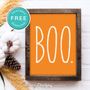 Free Printable Boo Modern Farmhouse Halloween Wall Art Decor Download - Printjoy