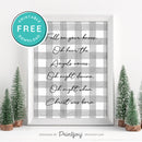 Free Printable Oh Hear The Angels Voices Christmas Wall Art Decor Download - Printjoy
