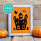 Free Printable Spooky Haunted House Halloween Wall Art Decor Download - Printjoy