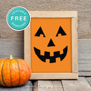 Free Printable Jack O Lantern Pumpkin Face Halloween Wall Art Decor Download - Printjoy