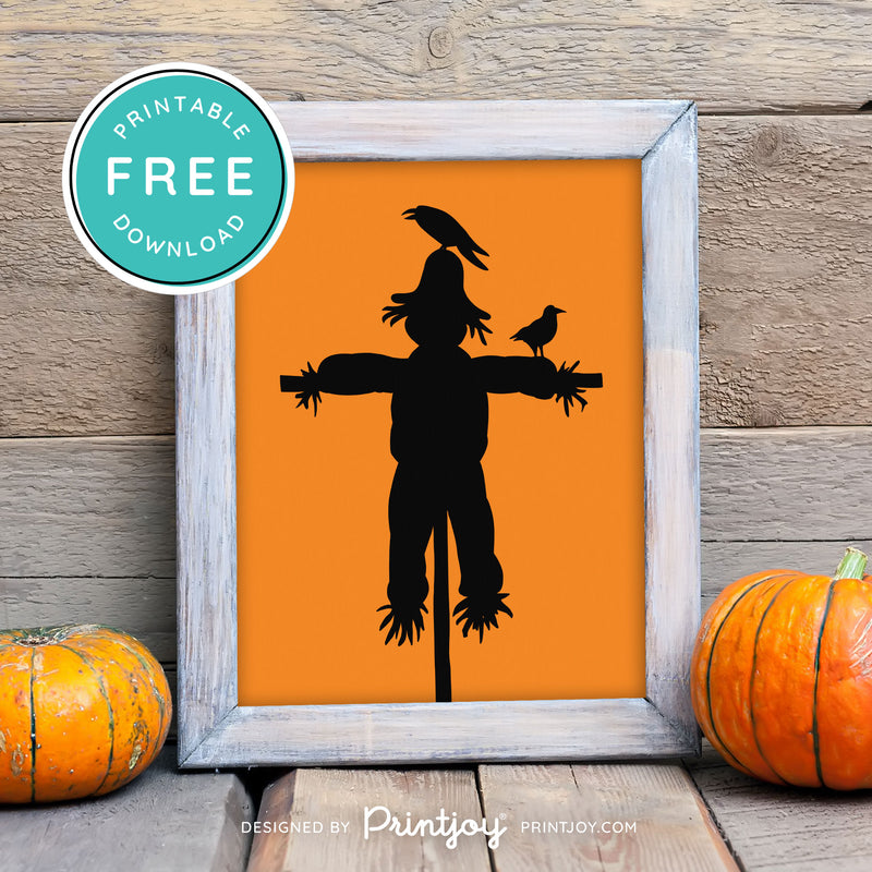 Free Printable Scarecrow Halloween Wall Art Decor Download - Printjoy