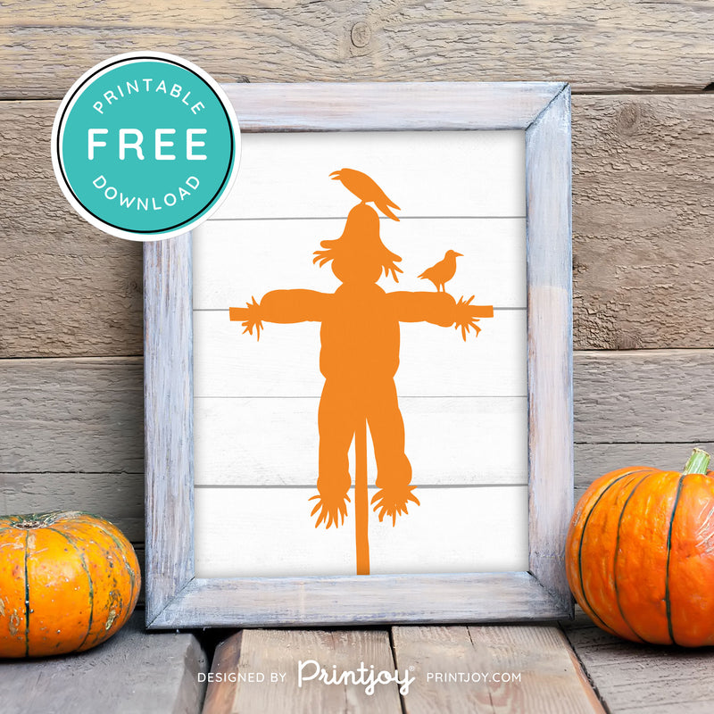 Free Printable Scarecrow Halloween Wall Art Decor Download - Printjoy