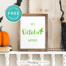 Free Printable It's October Witches Halloween Wall Art Decor Download - Printjoy