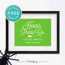 Free Printable Hocus Pocus Co Witches Wanted Apply Within Halloween Wall Art Decor Download - Printjoy