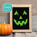 Free Printable Jack O Lantern Pumpkin Face Halloween Wall Art Decor Download - Printjoy