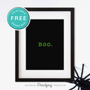 Free Printable Mini Boo Halloween Wall Art Decor Download - Printjoy