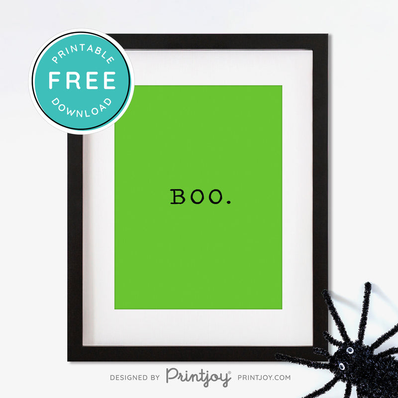 Free Printable Mini Boo Halloween Wall Art Decor Download - Printjoy