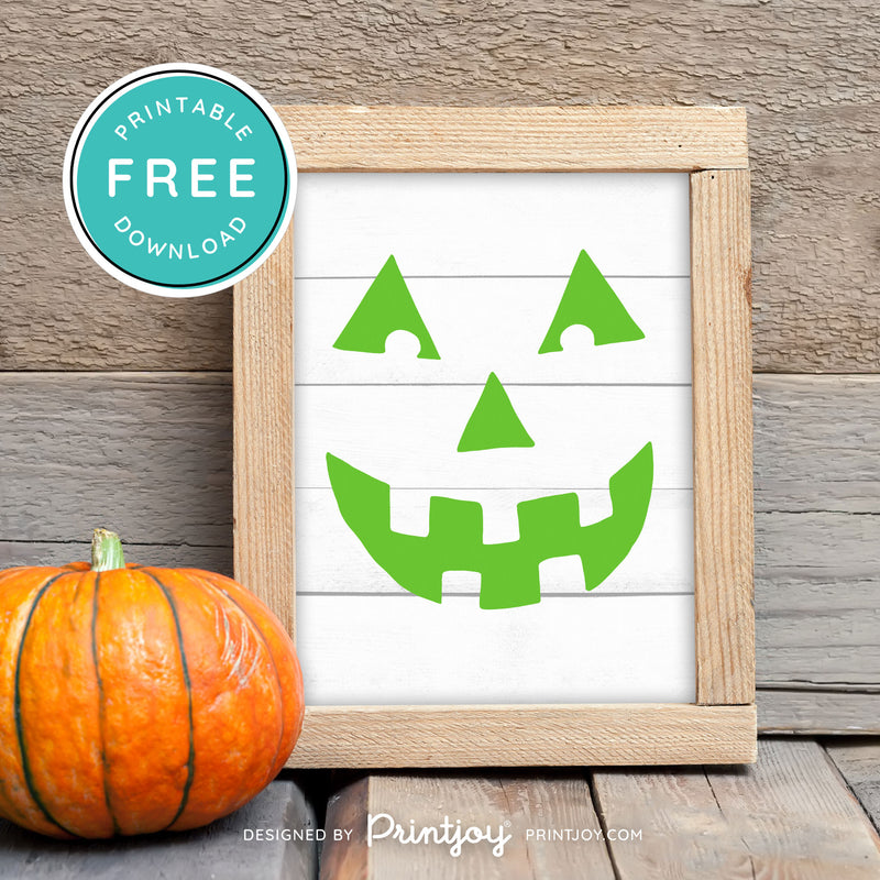 Free Printable Jack O Lantern Pumpkin Face Halloween Wall Art Decor Download - Printjoy