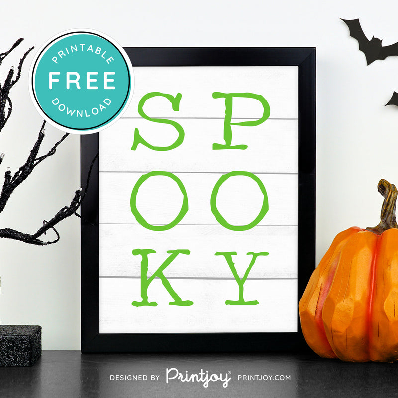 Free Printable Spooky Modern Halloween Wall Art Decor Download - Printjoy