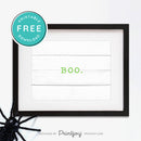 Free Printable Mini Boo Halloween Wall Art Decor Download - Printjoy