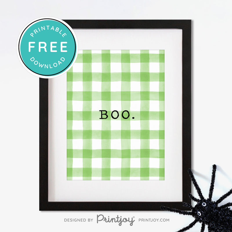 Free Printable Mini Boo Halloween Wall Art Decor Download - Printjoy