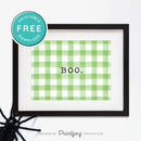 Free Printable Mini Boo Halloween Wall Art Decor Download - Printjoy