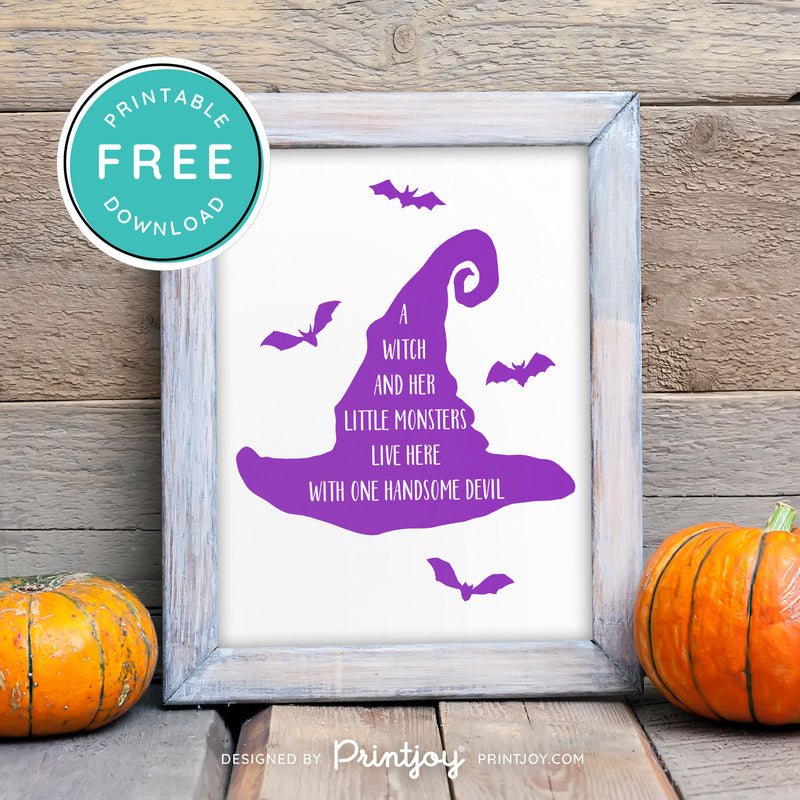 Free Printable Fun Family Halloween Wall Art Decor Download - Printjoy