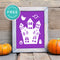 Free Printable Spooky Haunted House Halloween Wall Art Decor Download - Printjoy