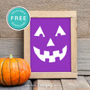 Free Printable Jack O Lantern Pumpkin Face Halloween Wall Art Decor Download - Printjoy