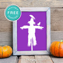 Free Printable Scarecrow Halloween Wall Art Decor Download - Printjoy