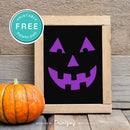 Free Printable Jack O Lantern Pumpkin Face Halloween Wall Art Decor Download - Printjoy