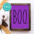 Free Printable Boo Modern Farmhouse Halloween Wall Art Decor Download - Printjoy