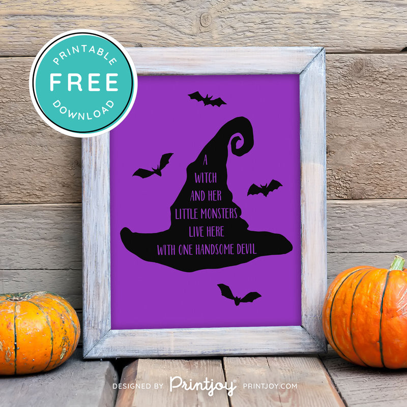 Free Printable Fun Family Halloween Wall Art Decor Download - Printjoy