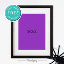 Free Printable Mini Boo Halloween Wall Art Decor Download - Printjoy