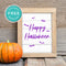 Free Printable Happy Halloween Bats Wall Art Decor Download - Printjoy