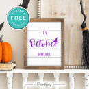 Free Printable It's October Witches Halloween Wall Art Decor Download - Printjoy