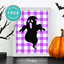 Free Printable Spooky Ghost Halloween Wall Art Decor Download - Printjoy