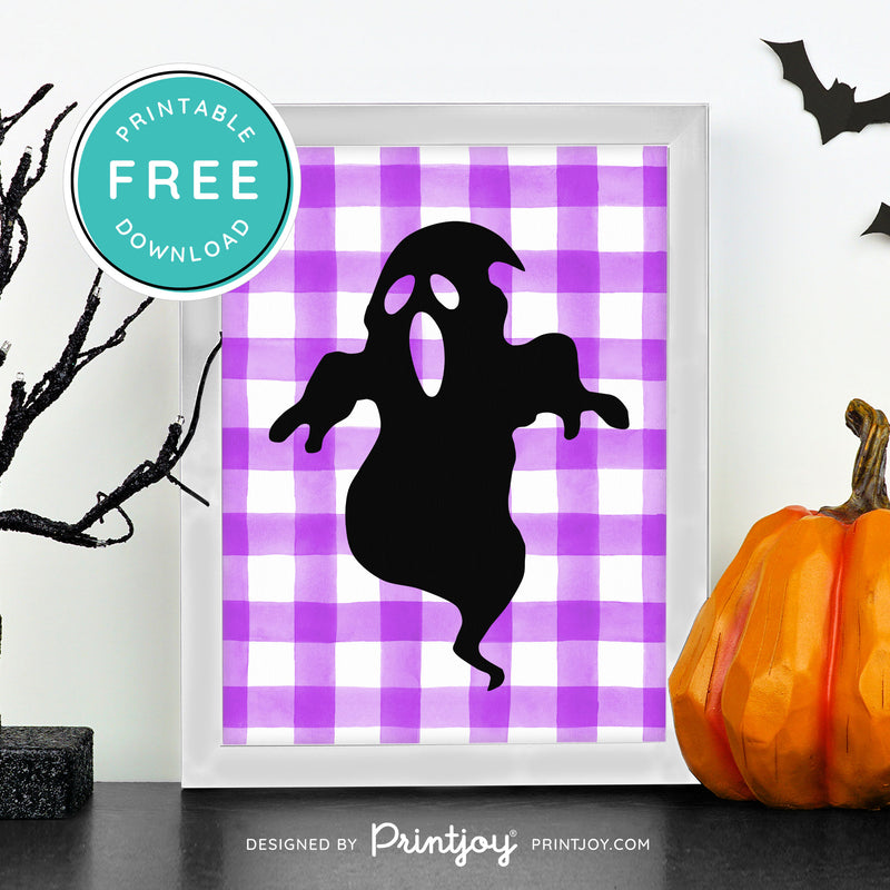 Free Printable Spooky Ghost Halloween Wall Art Decor Download - Printjoy