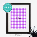 Free Printable Mini Boo Halloween Wall Art Decor Download - Printjoy