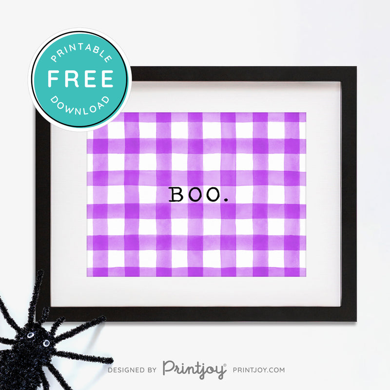 Free Printable Mini Boo Halloween Wall Art Decor Download - Printjoy