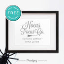 Free Printable Hocus Pocus Co Witches Wanted Apply Within Halloween Wall Art Decor Download - Printjoy