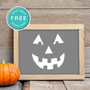 Free Printable Jack O Lantern Pumpkin Face Halloween Wall Art Decor Download - Printjoy