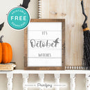 Free Printable It's October Witches Halloween Wall Art Decor Download - Printjoy