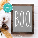 Free Printable Boo Modern Farmhouse Halloween Wall Art Decor Download - Printjoy