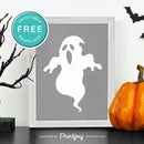 Free Printable Spooky Ghost Halloween Wall Art Decor Download - Printjoy