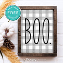 Free Printable Boo Modern Farmhouse Halloween Wall Art Decor Download - Printjoy