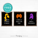 Free Printable Sanderson Sisters Set Of 3 Halloween Wall Art Decor Download - Printjoy